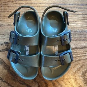 Kids olive green Birkenstock